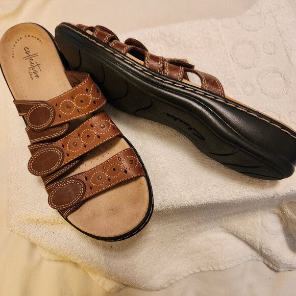 Women's Leisa Cacti Q Slide Sandals by Clarks- Size 9N - Picture 6 of 7